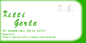 kitti gerle business card
